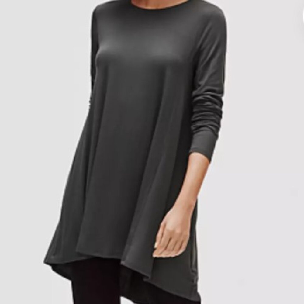 Eileen Fisher Viscose Jersey Stretch Shift Tunic size s